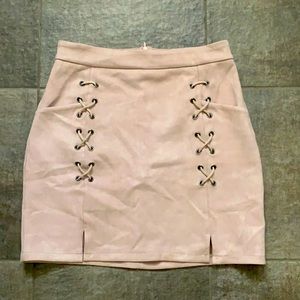 Blush pink skirt